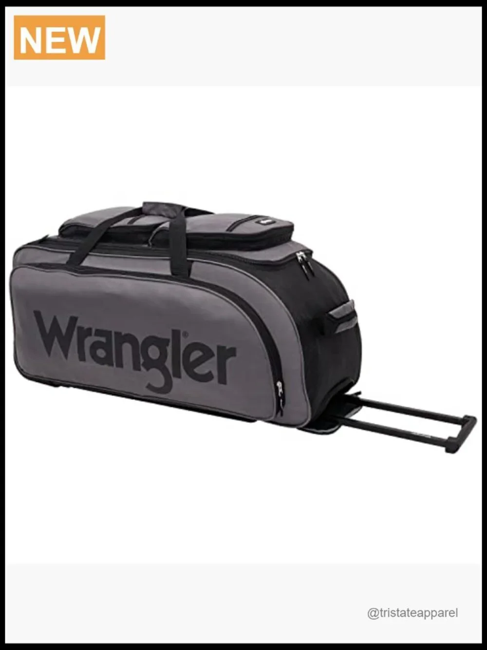 Check-In Rolling Duffel Bag - Spacious Nylon Travel Luggage with Telescopic